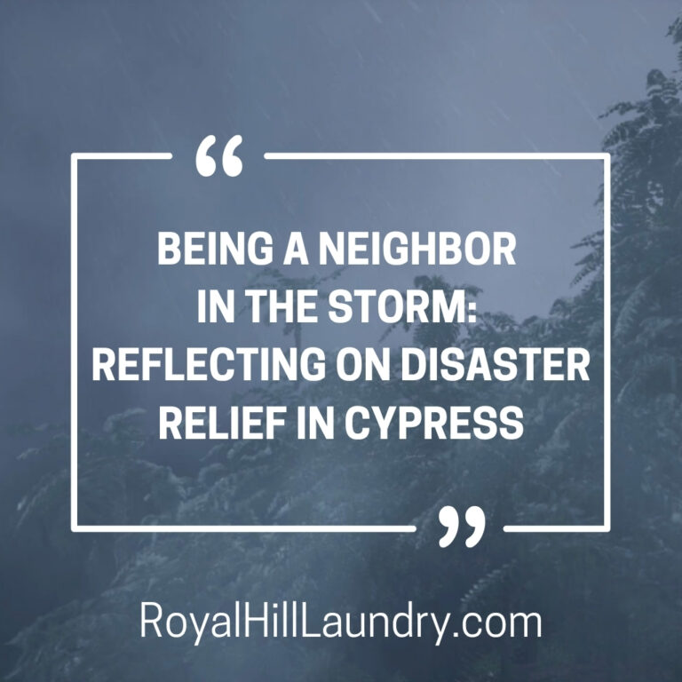 Being a Neighbor in the Storm: Reflecting on Disaster Relief in Cypress