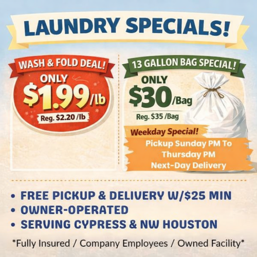 Royal Hill Laundry Ad Special